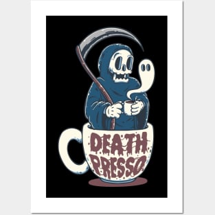 Grim Reaper's Coffee Break: Death Presso Posters and Art